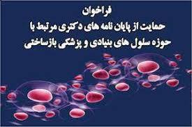 فراخوان حمایت از رساله های دکتری مرتبط به حوزه سلول های بنیادی و پزشکی بازساختی 